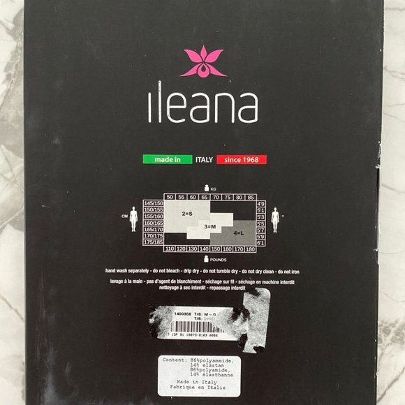 ILEANA CALZE  Made in Italy TIGHTS Pantyhose FLORAL Sirio ROSE Dust ( M/L ) - Picture 2 of 2